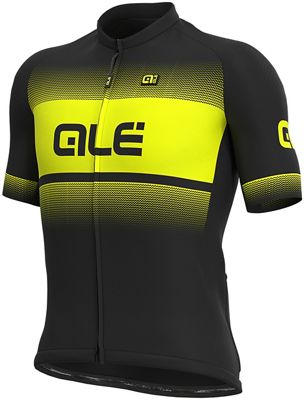 Alé Solid Blend Jersey - Black-Fluro Yellow - XS, Black-Fluro Yellow